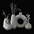 Sleek Ceramic Vases Set 3D model small image 3