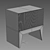 Sleek Gofra Bedside Table 3D model small image 3