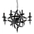 "Elegant Orbita Pendant Light 3D model small image 1