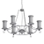 Elegant ST Luce Ancora Chandelier 3D model small image 2