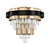 Modern Glass Chandelier with Faceted Pendants 3D model small image 1