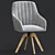 Modern Swivel Arm Accent Chair 3D model small image 1