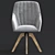 Modern Swivel Arm Accent Chair 3D model small image 2