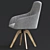 Modern Swivel Arm Accent Chair 3D model small image 3