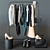 Sleek Floor Hanger: Ikea MULIG 3D model small image 1