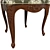 Elegant Carved Chair with Versatile Fabric Upholstery 3D model small image 3