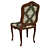 Elegant Carved Chair with Versatile Fabric Upholstery 3D model small image 4