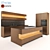 Sleek Kitchen Design: Spline Geometry, Textures & Unwrapping 3D model small image 1