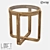 LoftDesign 60959 Wood Glass Table - 76cm Diameter 3D model small image 1