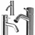 Modern Single Lever Washbasin Mixer: Cisal Xion Inox 3D model small image 1