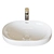 Sleek Roca Inspira Washbasin 55x37 cm 3D model small image 1