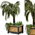 Outdoor Plant Set: 35 Wooden Pots 3D model small image 4