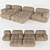 Versatile Comfort: B&B Camaleonda Sofa 3D model small image 3
