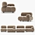 Versatile Comfort: B&B Camaleonda Sofa 3D model small image 7