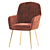 Luxurious Velvet Dining Chairs 3D model small image 2