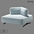 LoftDesign Armchair 2978: Modern Metal and Fabric Seating 3D model small image 1