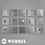 Werkel Hammer Series: Stylish Silver Electric Switches 3D model small image 1