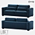 LoftDesigne 2985: Elegant Wood and Fabric Sofa 3D model small image 1