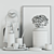 Elegant Bathroom Décor Set 3D model small image 5