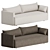 Modern Offset 3 Seater Sofa 3D model small image 1