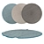 Versatile Round Carpets Set 3D model small image 1