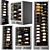 VinoView Fridge Set: Stylish Stainless and Black Metal 3D model small image 2