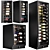 VinoView Fridge Set: Stylish Stainless and Black Metal 3D model small image 3