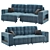 Stylish BOSS.XO Sofa: Multiple Finishes 3D model small image 1