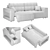 Stylish BOSS.XO Sofa: Multiple Finishes 3D model small image 3