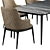 Poliform HENRY Table & EDNA Chair Set 3D model small image 3