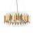 Golden Postmodern String Pendant Chandelier 3D model small image 1