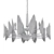 Sculptural Glass Chandelier - Niba-B 3D model small image 2