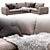 Modern Leather 3-Seater Sofa 3D model small image 4