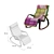 Modern Rocking Lounger: The Ultimate Relaxation 3D model small image 1