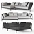 Gloster Grand Weave Lounger: Modular Luxury Sofa 3D model small image 1