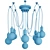 Modern LGO LSP-8174 Shirley Chandelier 3D model small image 3