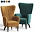 Duke Lounge Armchair: Velvet Elegance 3D model small image 1