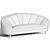 Elegant Ruby Velvet Sofa 3D model small image 6