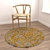 Modern Round Carpets Set 3D model small image 4