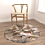 Versatile Round Carpets Set 3D model small image 4