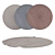 Round Carpets Set 261: Versatile Rug Collection with Multiple Rendering Options 3D model small image 1