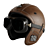 Leather Moto Helmet: Stylish and Protective 3D model small image 1