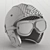 Leather Moto Helmet: Stylish and Protective 3D model small image 5