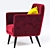 Modern Zipperbuy Jaron Armchair 3D model small image 3