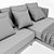 Delavega Corner Sofa: Modern & Stylish Design 3D model small image 4