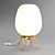 Opal and Wood Table Lamp "Boldo 3D model small image 6