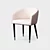 Gabrielle Wood Semi-Chair: Elegant Design, Custom Upholstery 3D model small image 1