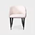 Gabrielle Wood Semi-Chair: Elegant Design, Custom Upholstery 3D model small image 2