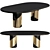 Elegant Littus Oval Dining Table 3D model small image 1