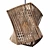 Rattan Wicker Box Lamp 3D model small image 3